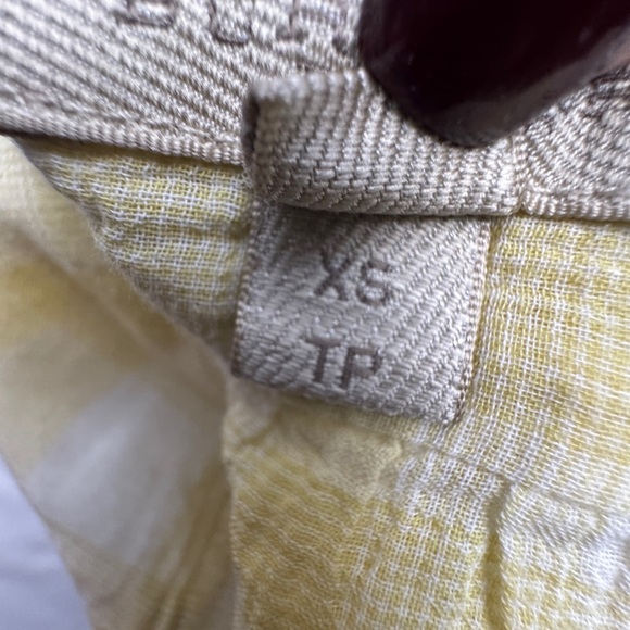 Burberry Plaid Long Sleeve Top Yellow - Picture 6 of 11